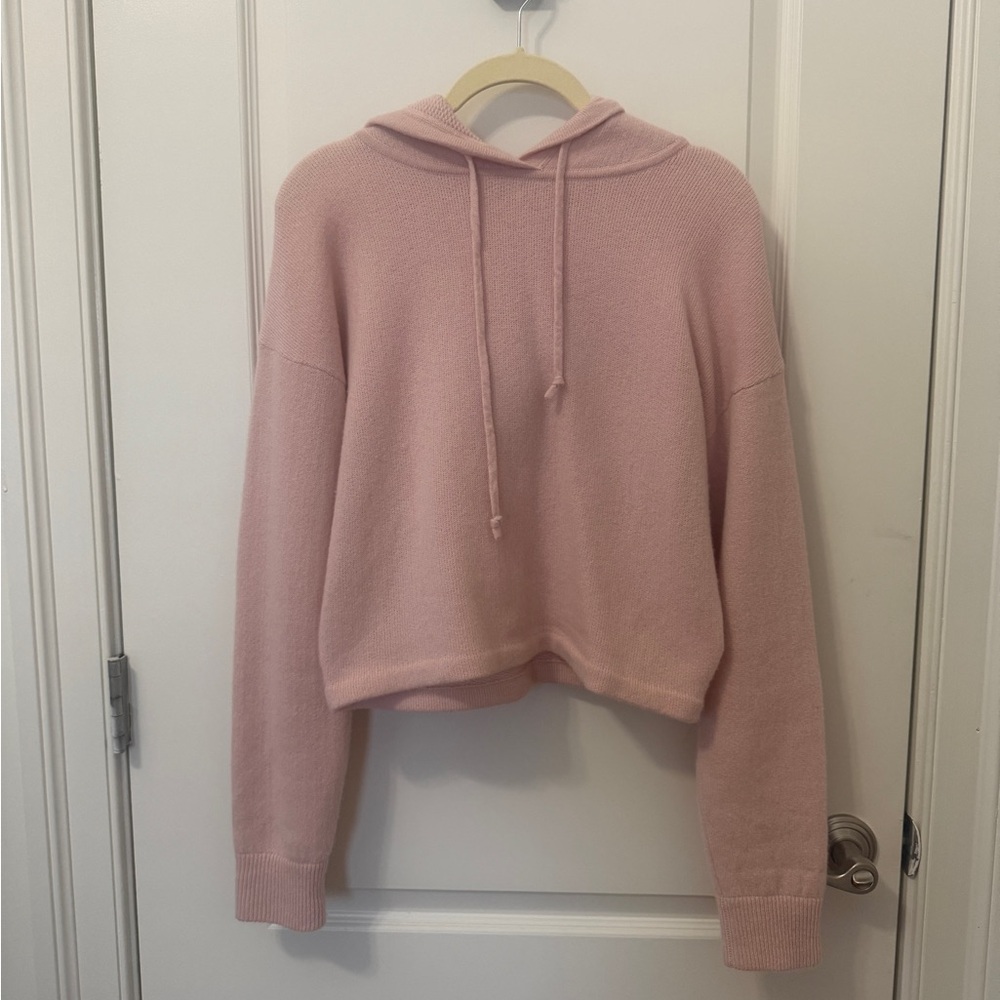 NakedCashmere Pink Hooded Cashmere Sweater